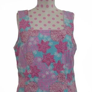 *Lilly Pulitzer Sz 12 Pink Floral Sleeveless Dress